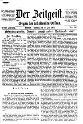 Der Zeitgeist Samstag 10. Juli 1875