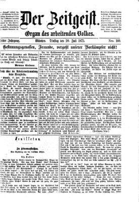 Der Zeitgeist Dienstag 20. Juli 1875