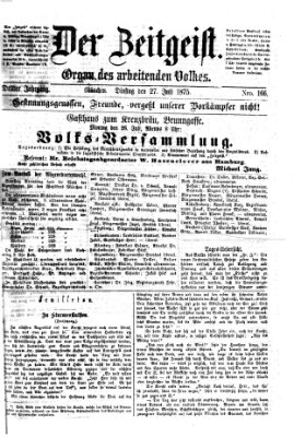 Der Zeitgeist Dienstag 27. Juli 1875