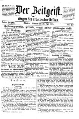 Der Zeitgeist Mittwoch 28. Juli 1875