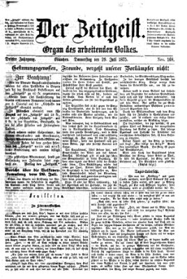 Der Zeitgeist Donnerstag 29. Juli 1875