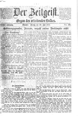 Der Zeitgeist Freitag 30. Juli 1875