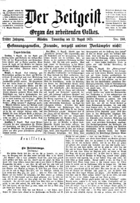 Der Zeitgeist Donnerstag 12. August 1875