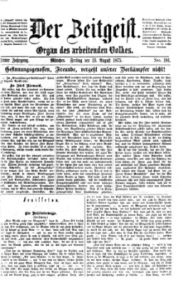 Der Zeitgeist Freitag 13. August 1875