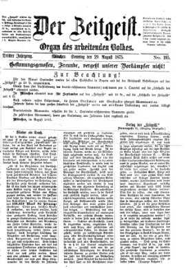 Der Zeitgeist Sonntag 29. August 1875