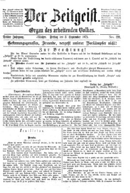 Der Zeitgeist Freitag 3. September 1875