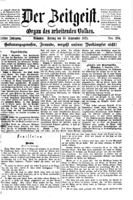 Der Zeitgeist Freitag 10. September 1875