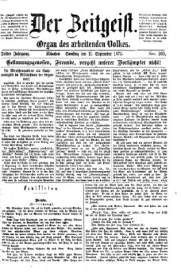 Der Zeitgeist Samstag 11. September 1875