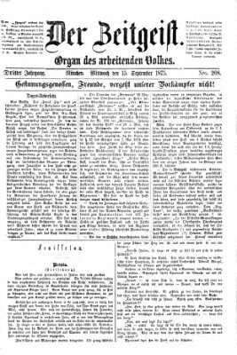 Der Zeitgeist Mittwoch 15. September 1875