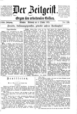 Der Zeitgeist Mittwoch 6. Oktober 1875