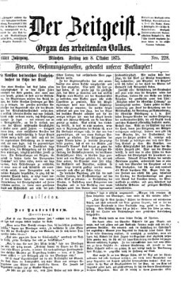 Der Zeitgeist Freitag 8. Oktober 1875