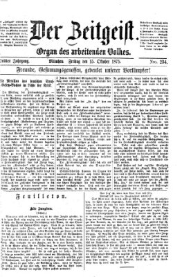 Der Zeitgeist Freitag 15. Oktober 1875