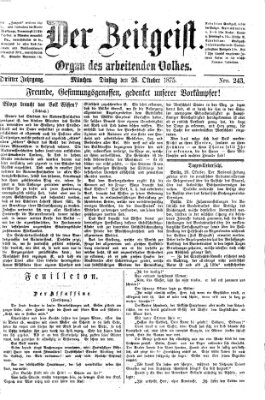 Der Zeitgeist Dienstag 26. Oktober 1875