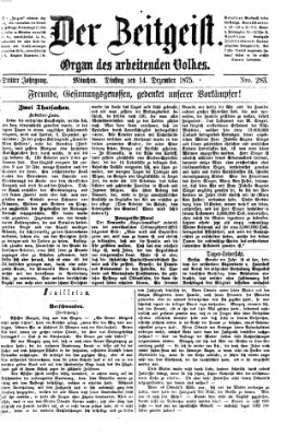 Der Zeitgeist Dienstag 14. Dezember 1875