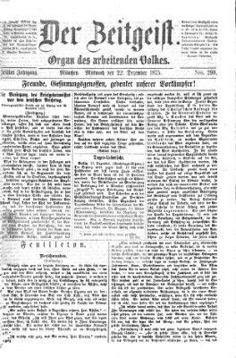 Der Zeitgeist Mittwoch 22. Dezember 1875