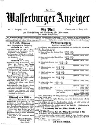 Wasserburger Anzeiger (Wasserburger Wochenblatt) Sonntag 14. März 1875