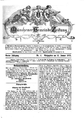 Münchener Gemeinde-Zeitung Donnerstag 14. Januar 1875