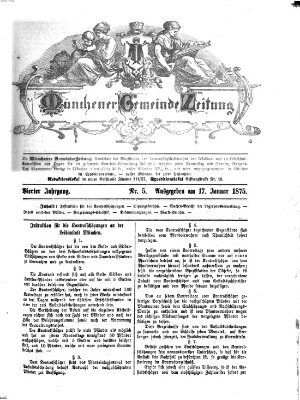 Münchener Gemeinde-Zeitung Sonntag 17. Januar 1875