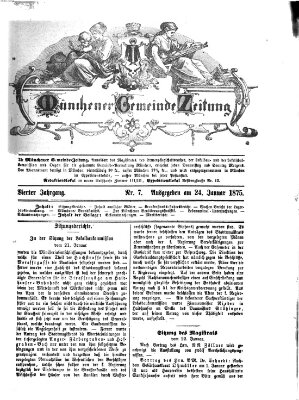 Münchener Gemeinde-Zeitung Sonntag 24. Januar 1875