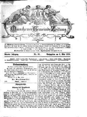 Münchener Gemeinde-Zeitung Donnerstag 6. Mai 1875