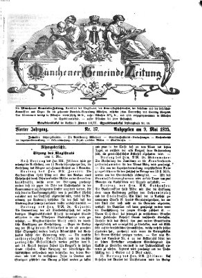 Münchener Gemeinde-Zeitung Sonntag 9. Mai 1875