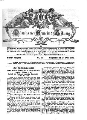 Münchener Gemeinde-Zeitung Donnerstag 13. Mai 1875