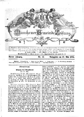 Münchener Gemeinde-Zeitung Donnerstag 27. Mai 1875