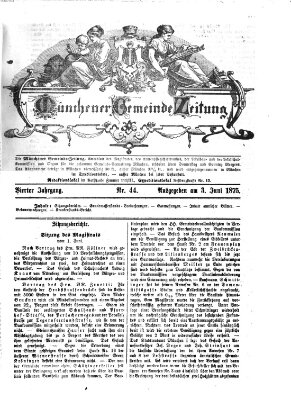 Münchener Gemeinde-Zeitung Donnerstag 3. Juni 1875