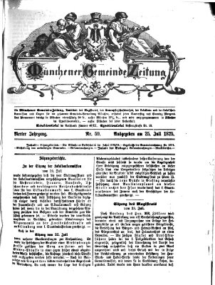 Münchener Gemeinde-Zeitung Sonntag 25. Juli 1875