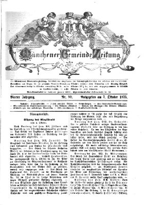 Münchener Gemeinde-Zeitung Donnerstag 7. Oktober 1875