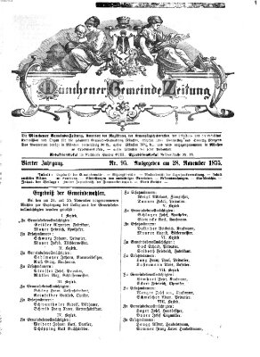 Münchener Gemeinde-Zeitung Sonntag 28. November 1875