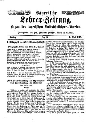 Bayerische Lehrerzeitung Freitag 7. Mai 1875