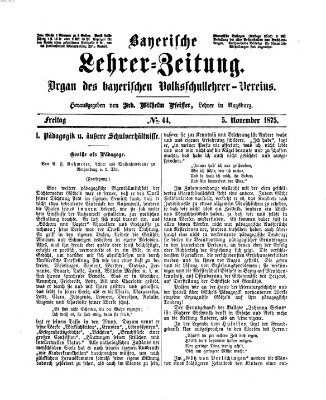 Bayerische Lehrerzeitung Freitag 5. November 1875