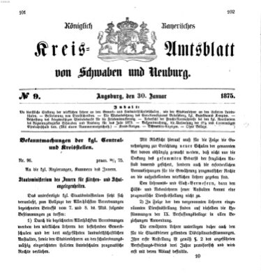 Königlich Bayerisches Kreis-Amtsblatt von Schwaben und Neuburg Samstag 30. Januar 1875