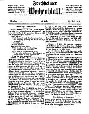 Amtsblatt für die Königlichen Bezirksämter Forchheim und Ebermannstadt sowie für die Königliche Stadt Forchheim Dienstag 11. Mai 1875