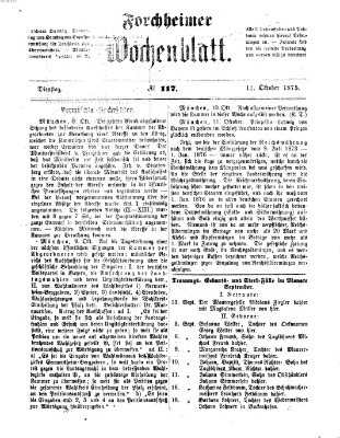 Amtsblatt für die Königlichen Bezirksämter Forchheim und Ebermannstadt sowie für die Königliche Stadt Forchheim Dienstag 12. Oktober 1875