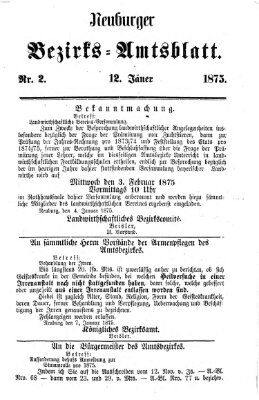 Neuburger Bezirks-Amtsblatt Dienstag 12. Januar 1875