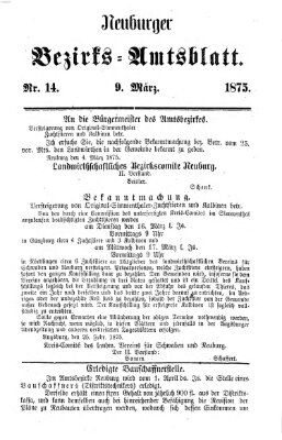 Neuburger Bezirks-Amtsblatt Dienstag 9. März 1875