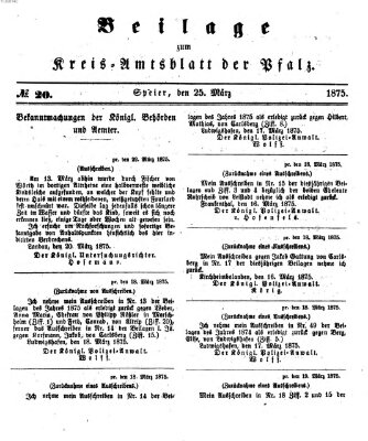 Königlich-bayerisches Kreis-Amtsblatt der Pfalz (Königlich bayerisches Amts- und Intelligenzblatt für die Pfalz) Donnerstag 25. März 1875