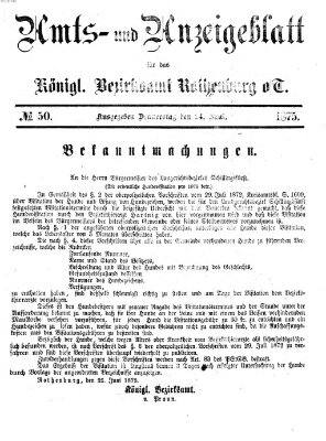 Amts- und Anzeigenblatt für das Königliche Bezirksamt Rothenburg o.T. (Amts- und Anzeigenblatt für die Stadt und das Königl. Bezirksamt Rothenburg) Donnerstag 24. Juni 1875