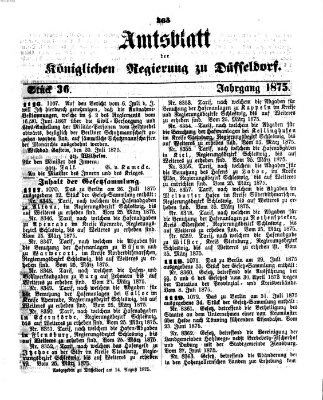 Amtsblatt für den Regierungsbezirk Düsseldorf Samstag 14. August 1875