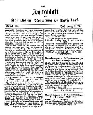 Amtsblatt für den Regierungsbezirk Düsseldorf Samstag 28. August 1875