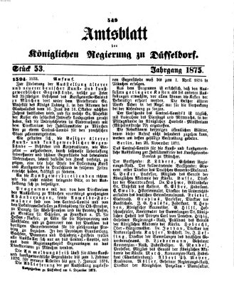 Amtsblatt für den Regierungsbezirk Düsseldorf Samstag 4. Dezember 1875