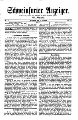 Schweinfurter Anzeiger Mittwoch 6. Januar 1875