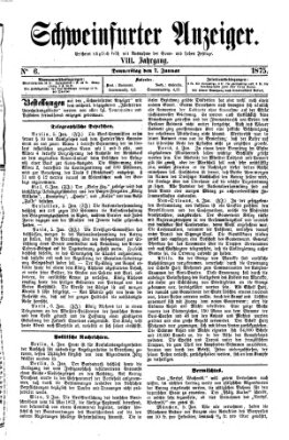 Schweinfurter Anzeiger Donnerstag 7. Januar 1875