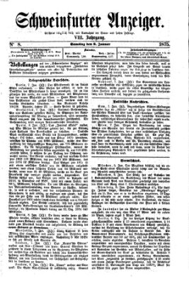 Schweinfurter Anzeiger Samstag 9. Januar 1875