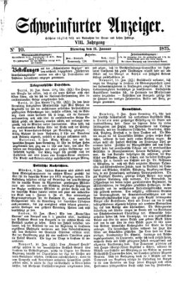 Schweinfurter Anzeiger Dienstag 12. Januar 1875