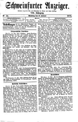 Schweinfurter Anzeiger Samstag 16. Januar 1875