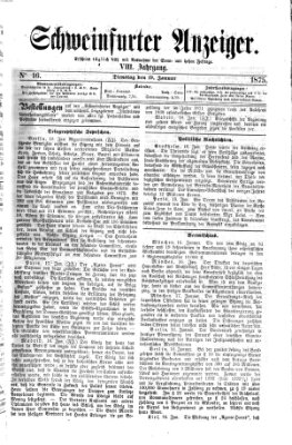 Schweinfurter Anzeiger Dienstag 19. Januar 1875