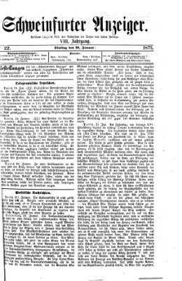 Schweinfurter Anzeiger Dienstag 26. Januar 1875